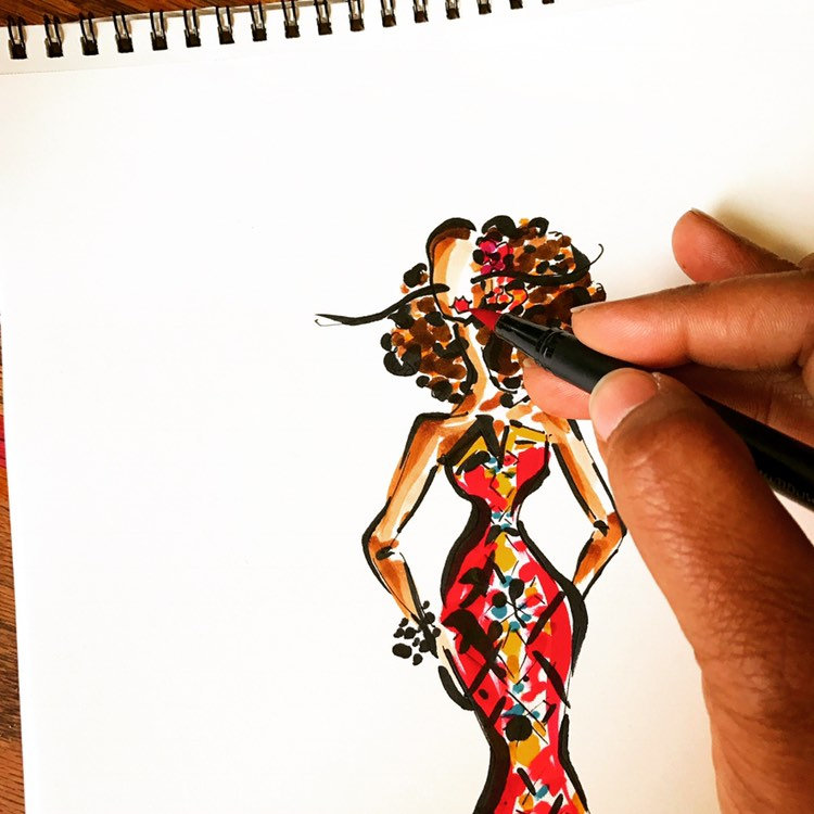 750x750 Custom Fashion Illustration