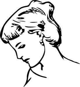 276x298 Female Profile Drawing Clip Art