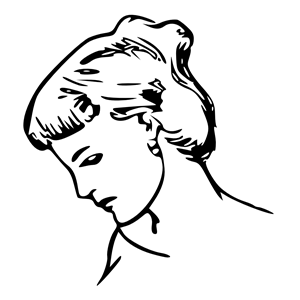 300x300 female profile drawing clipart, cliparts of female profile drawing