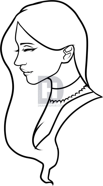 400x720 How To Draw A Face Profile, Step