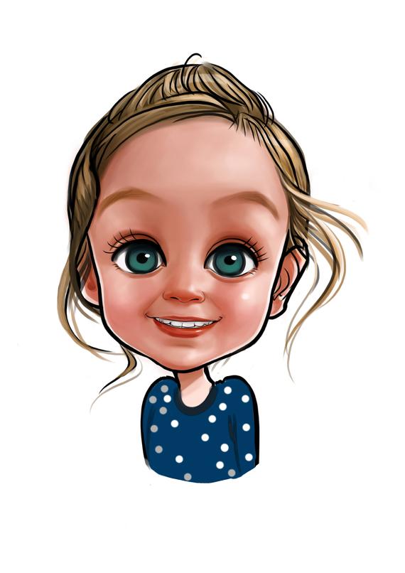570x806 Custom Caricatures From Photos Cartoon Portrait Etsy