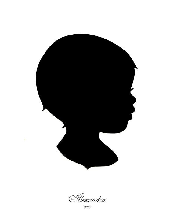 570x713 Custom Hand Cut Silhouette Portrait Profile
