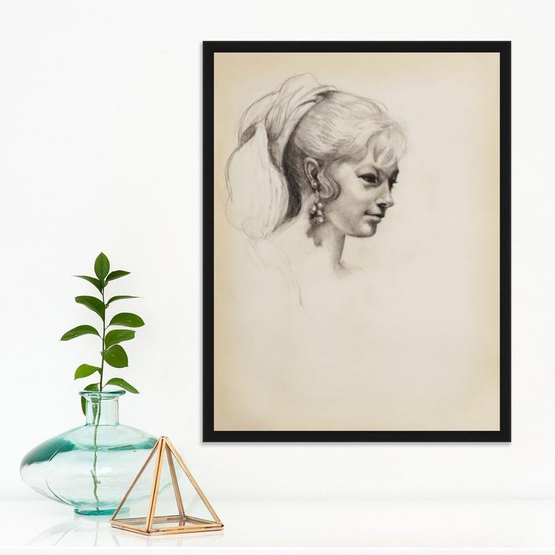 800x800 Profile Portrait Poster Child Prints Found Art One Of A Kind