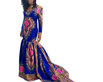 340x270 Dashiki Prom Dress Etsy