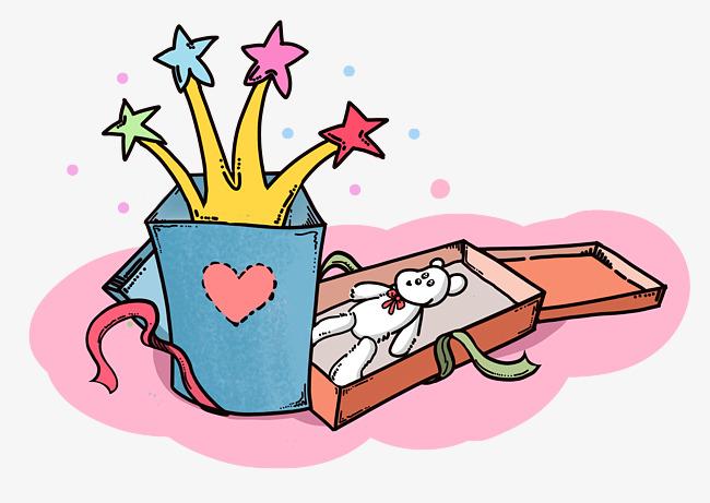 650x461 Double Promotion Girl Heart Gift Box Illustration Free Png Image