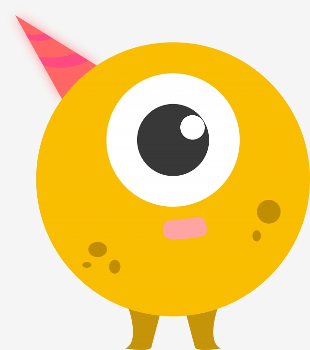 640x723 Little Monster Ginger Yellow Pattern Decorative Drawing, Child