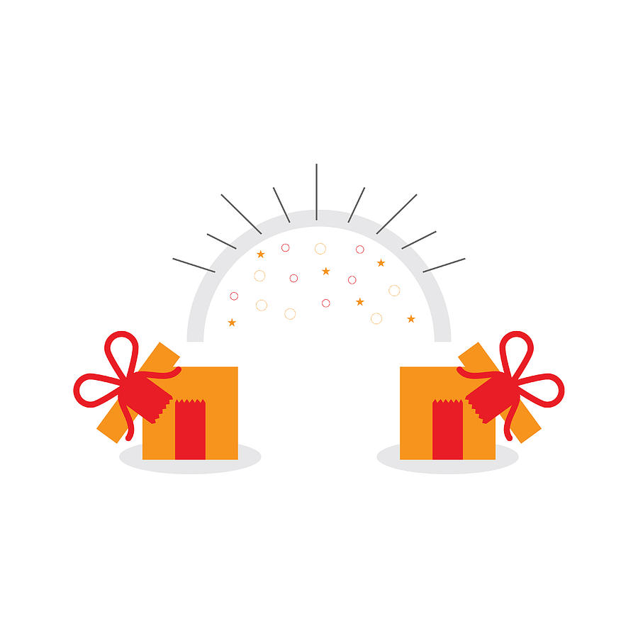 900x900 Super Gift, Amazing Present, Surprising Opened Box, Happy