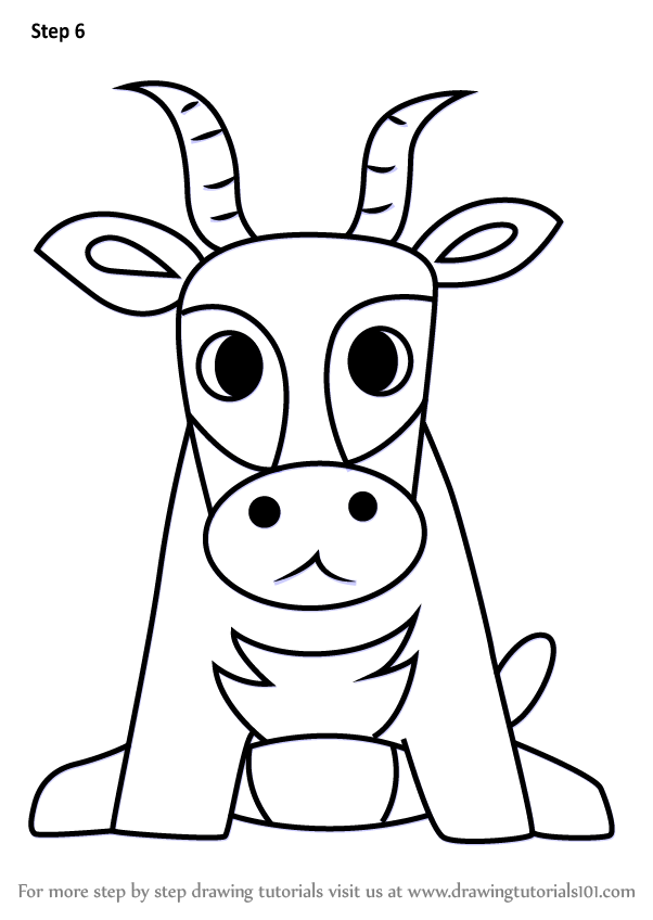 602x848 Learn How To Draw An Antelope For Kids