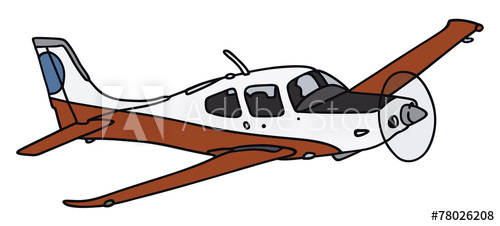 500x226 Hand Drawing Of A Propeller Airplane