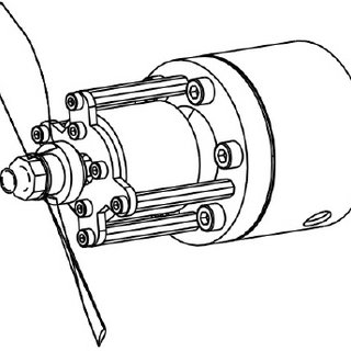 320x320 schematic of the model propeller, the dc motor and the multi axis