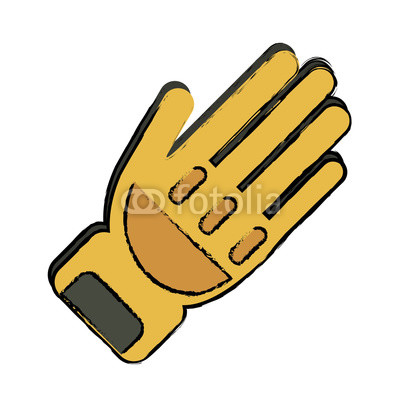 400x400 Drawing Yellow Glove Protection Fireman Elements Vector
