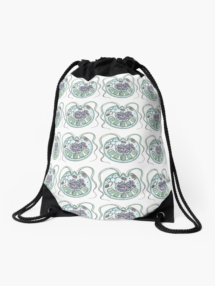 750x1000 chlamydomona protist print drawstring bag