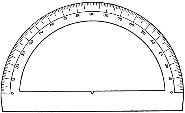 640x390 Semicircular Protractor Clipart Etc