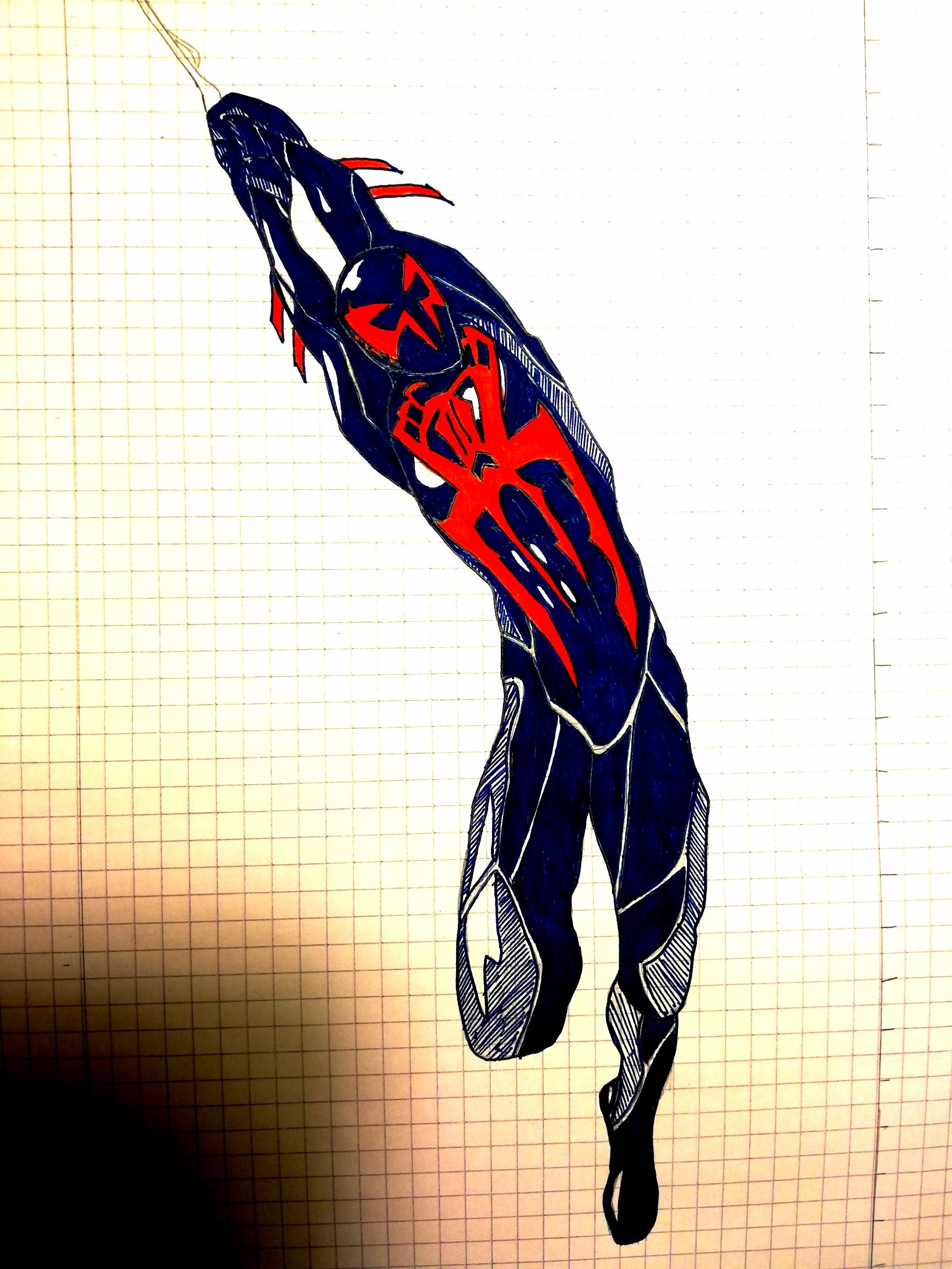 1728x2304 First Time Drawing Spider Man From A Screenshot I Took