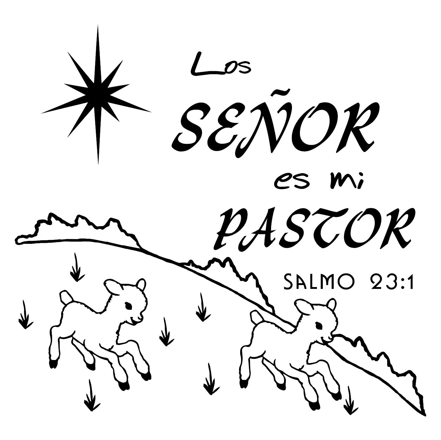 1500x1496 Los Es Mi Pastor Salmo Espanol, Psalm
