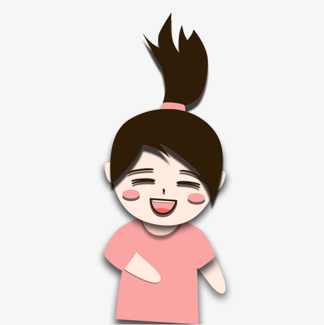 650x651 Ponytail Little Girl Hand Drawing Image