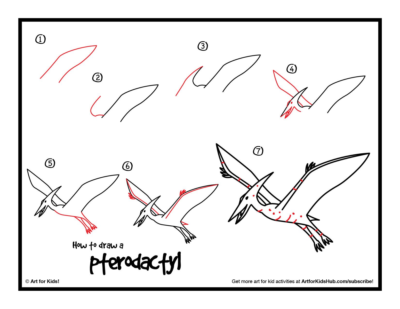 1650x1275 How To Draw A Pterodactyl