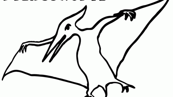 585x329 pleasurable ideas pterodactyl coloring pages drawing