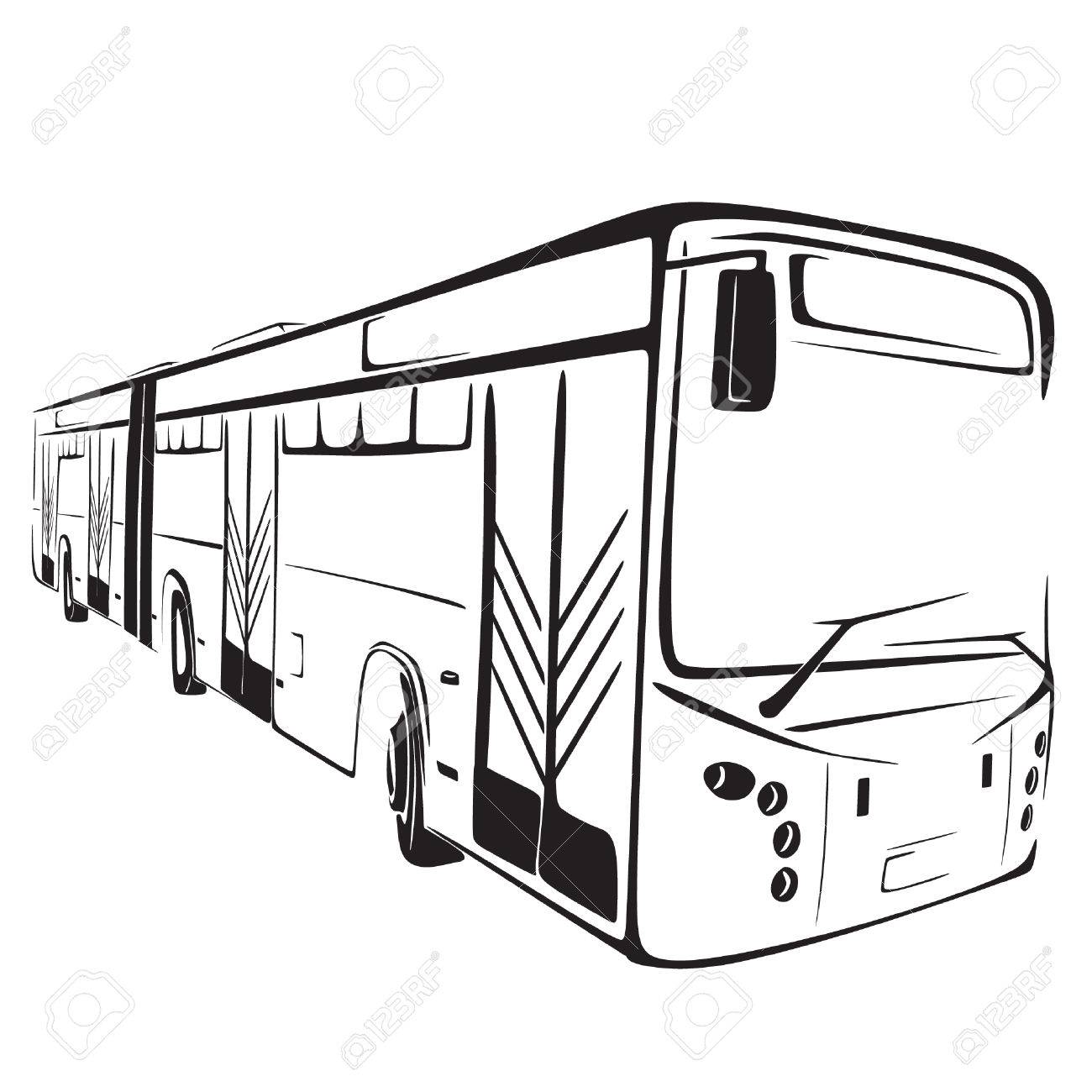 1300x1300 Bus Drawing Public Bus For Free Download