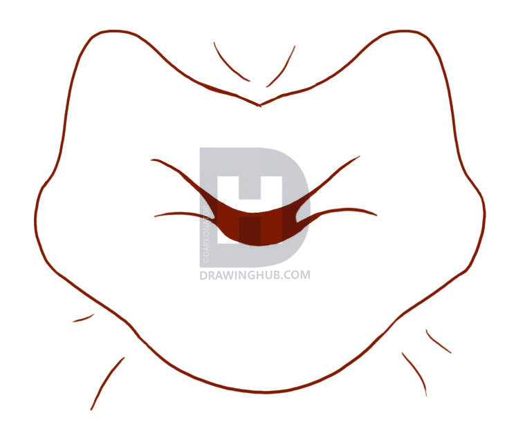 746x640 how to draw red puckered lips, step
