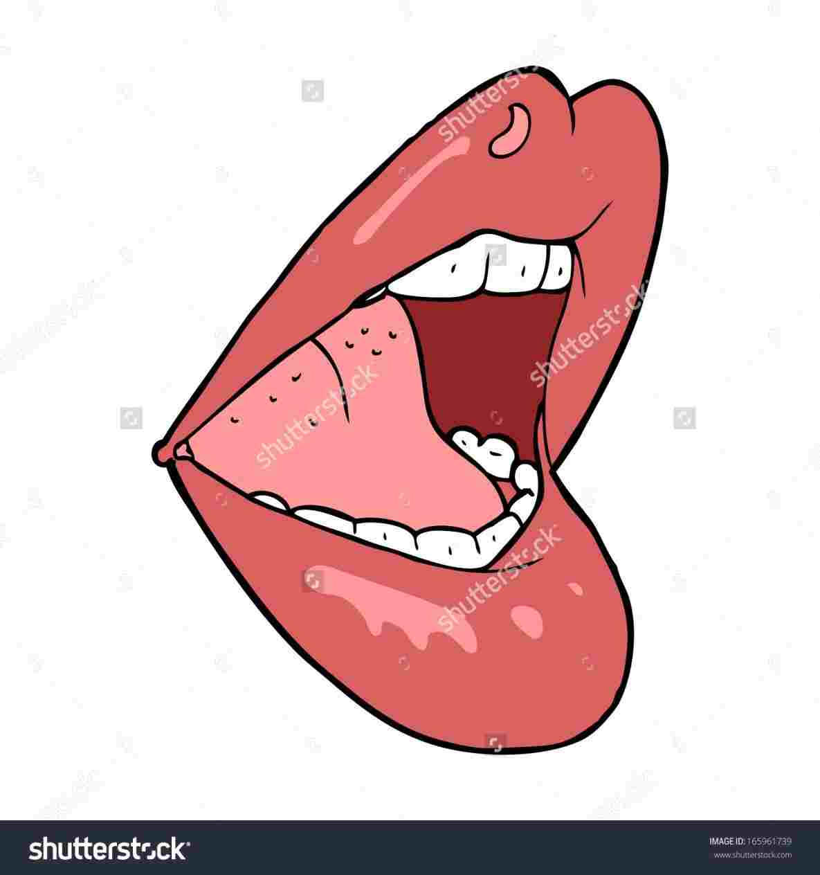 1185x1264 Side View Of Lips Drawing