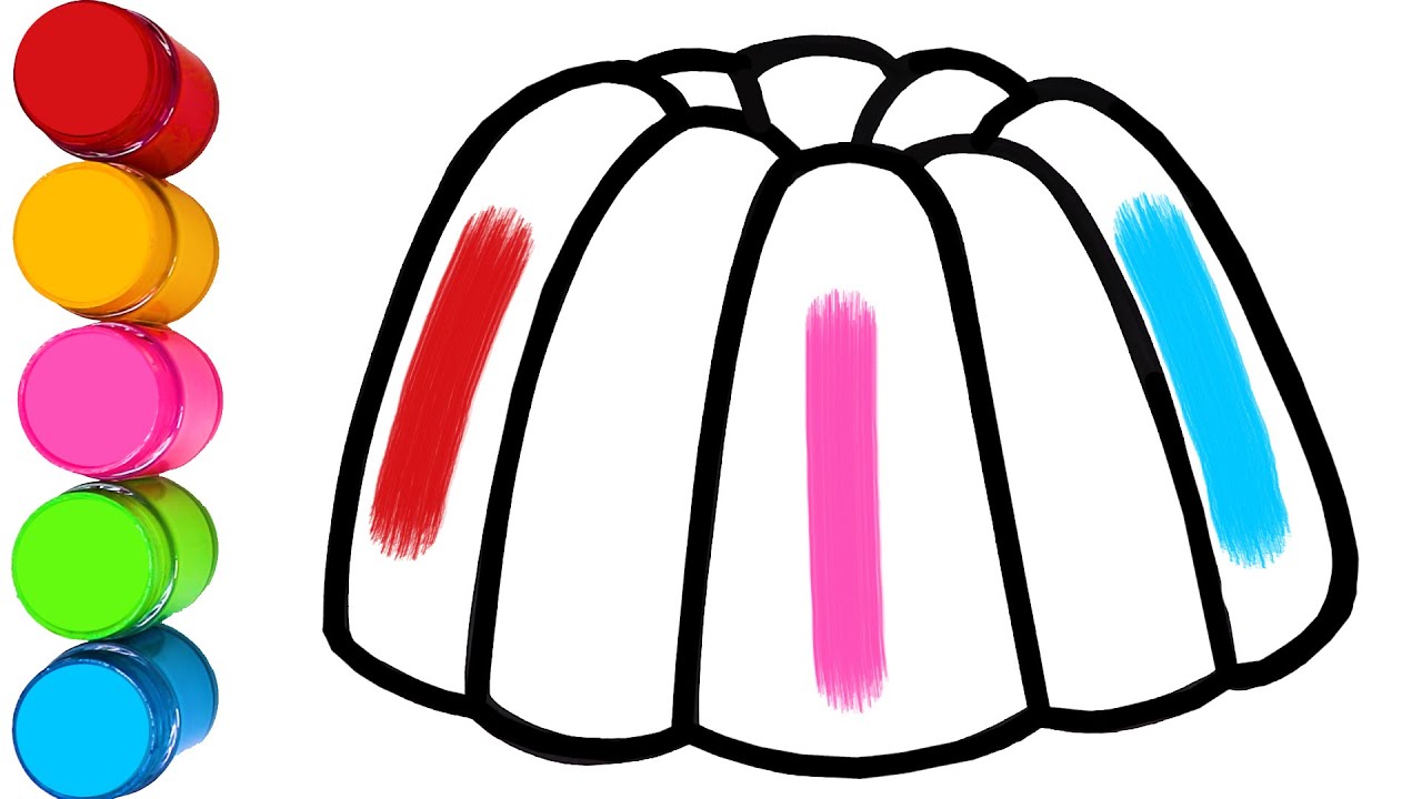 1280x720 glitter pudding jello coloring and drawing for kids, toddlers