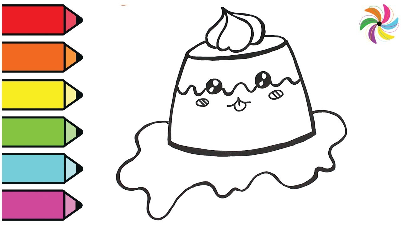 1280x720 Pudding Drawing And Coloring Learn Colors For Children