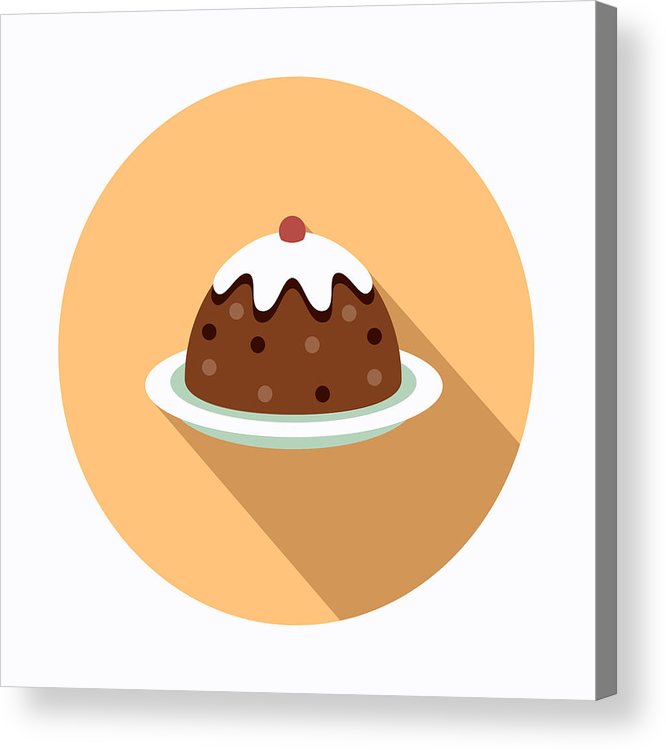 666x750 Pudding Flat Design Baking Icon Acrylic Print