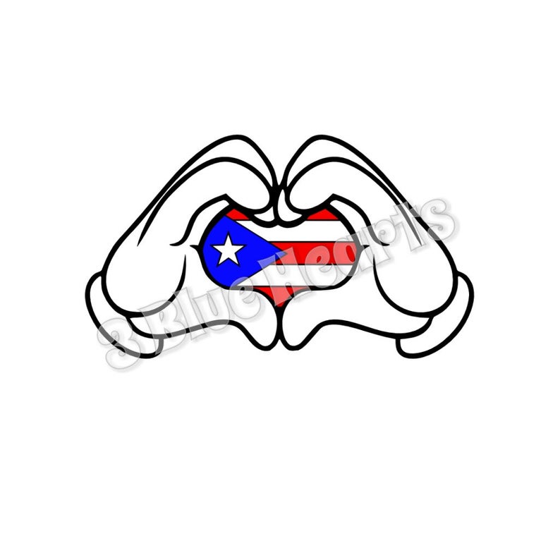 794x794 Mickey Loves Puerto Rico Dxf Pdf Studio Mickey Hand Etsy