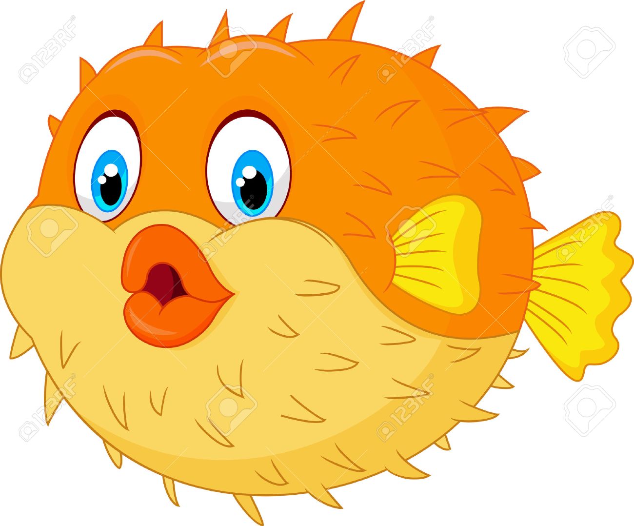 1300x1078 Gold Fish Clipart Puffer Fish