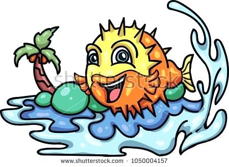 450x329 Puffer Fish Drawing A Happy Puffer Fish Drawing