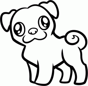 302x296 How To Draw How To Draw A Pug For Kids