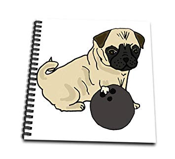 355x323 Funny Cute Pug Puppy Dog Bowling Cartoon Drawing Book, X