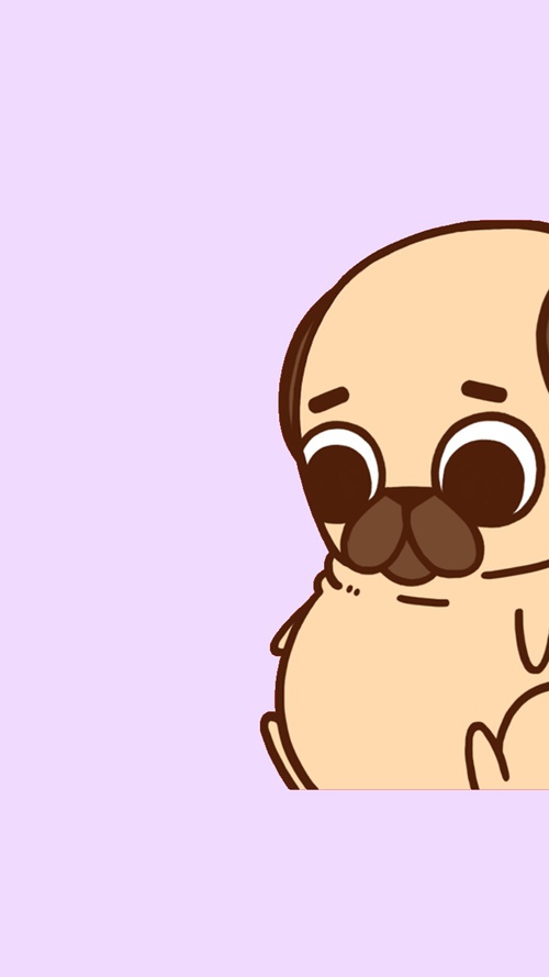 500x889 Pug,animals, Art, Baby, Background, Beautiful, Beauty, Cartoon
