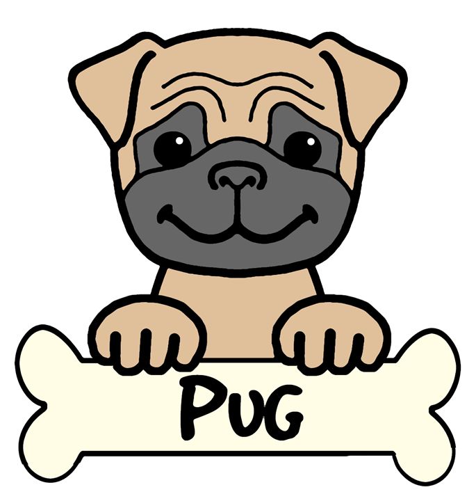 685x720 Pug Cartoon