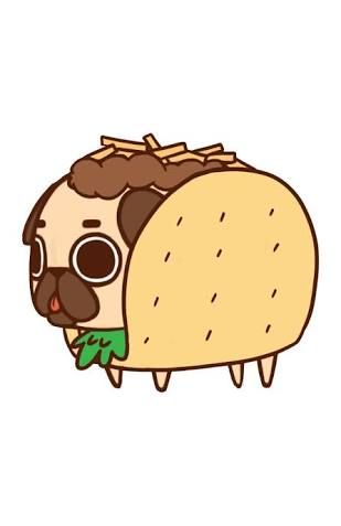 309x477 taco!! pugrific pug cartoon, pugs, cute pugs