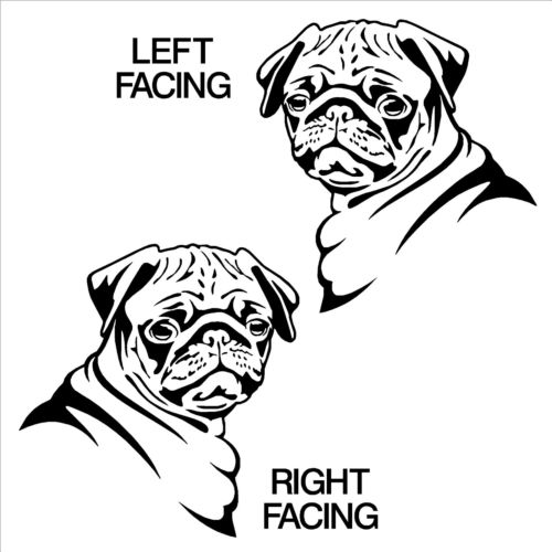 500x500 pug dog vinyl wall art room sticker decal canine pugs animal