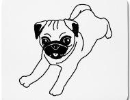 190x147 Pug, Dog, Lines, Drawing, Dog Mouse Pad Spreadshirt