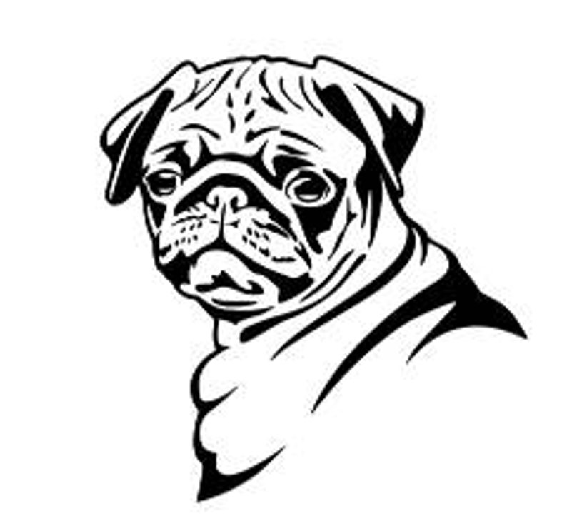 794x744 pug dog pug dog decal pug dog sticker dog decal yeti etsy