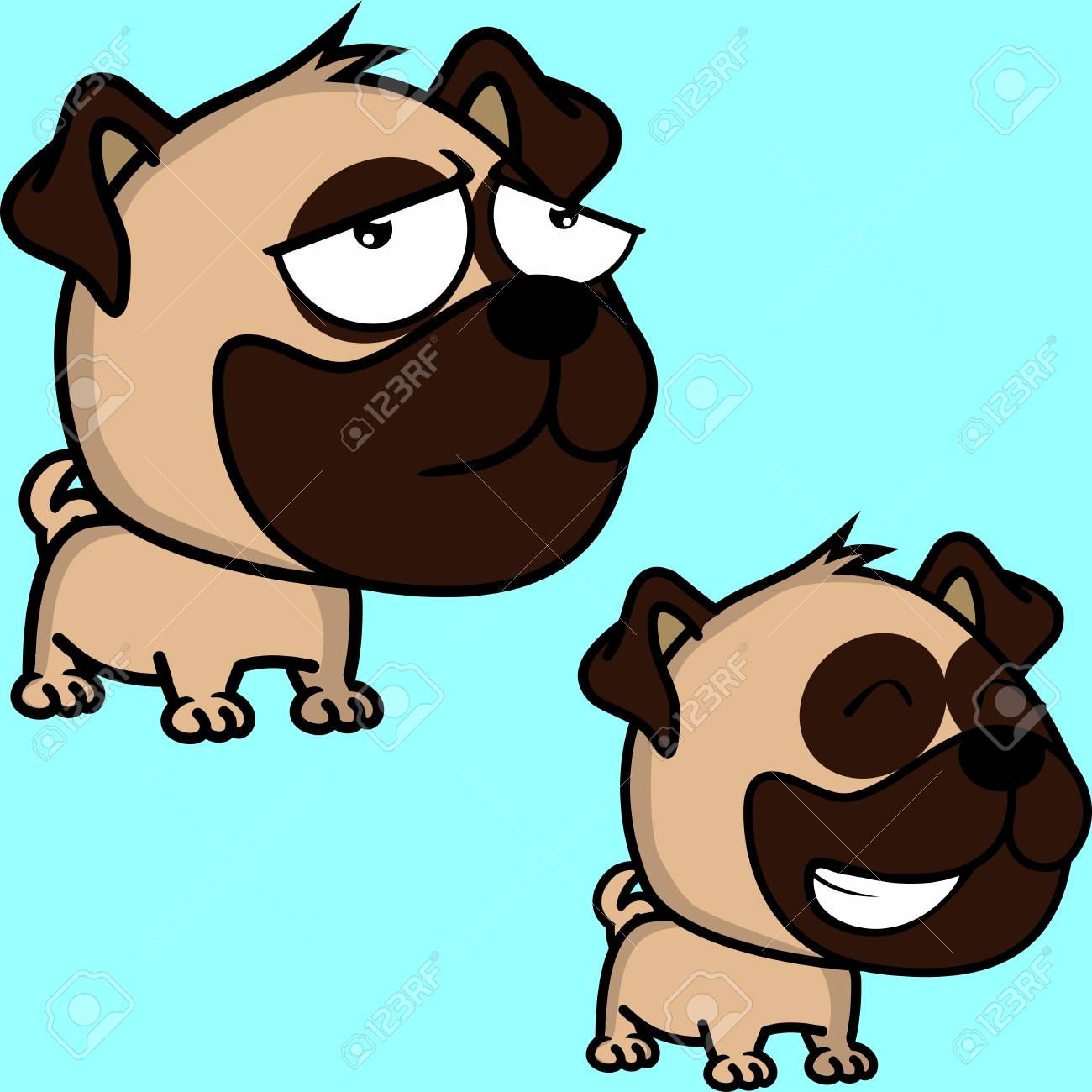 1300x1300 Pug Drawings Clipart Funny Draw Dog Step Cute Unicorn Line Super