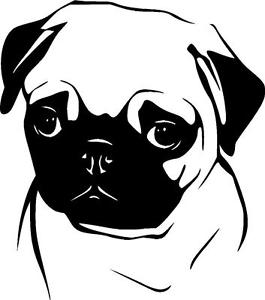 265x300 Pug Dog Vinyl Decal Sticker Ebay