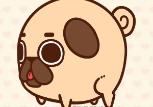 300x210 Cartoon Pug Drawing Muito Fofo Fofis Kawaii
