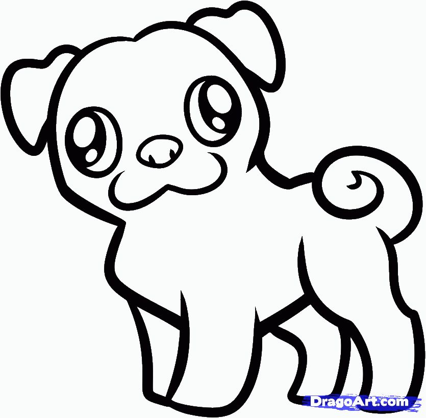 835x818 Pug Outline Ink'd Puppy Drawing, Art Drawings For Kids, Pug
