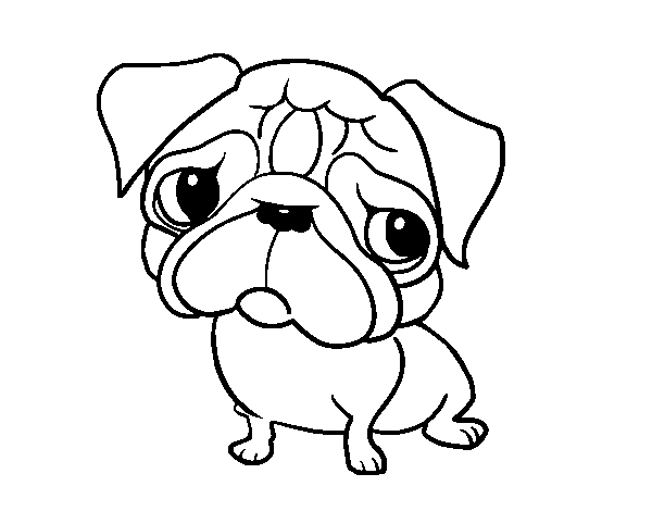 600x470 lines and dots pugs, coloring
