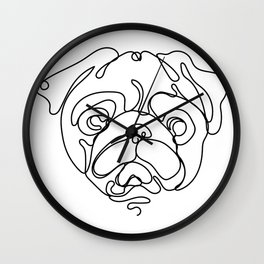 264x264 Pug Face Wall Clocks