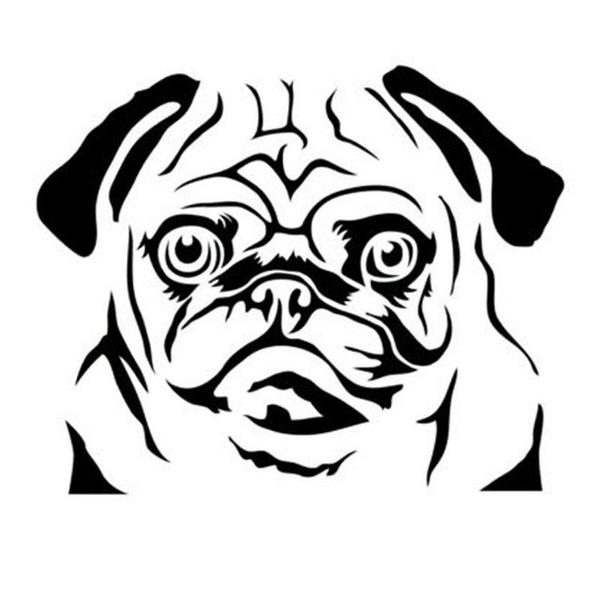 600x600 Pug Serious Face Car Decal I Love Cat Socks