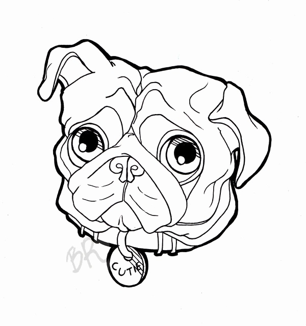600x640 Best Of Photos Of Dog Face Outline Coloring Pages Collection