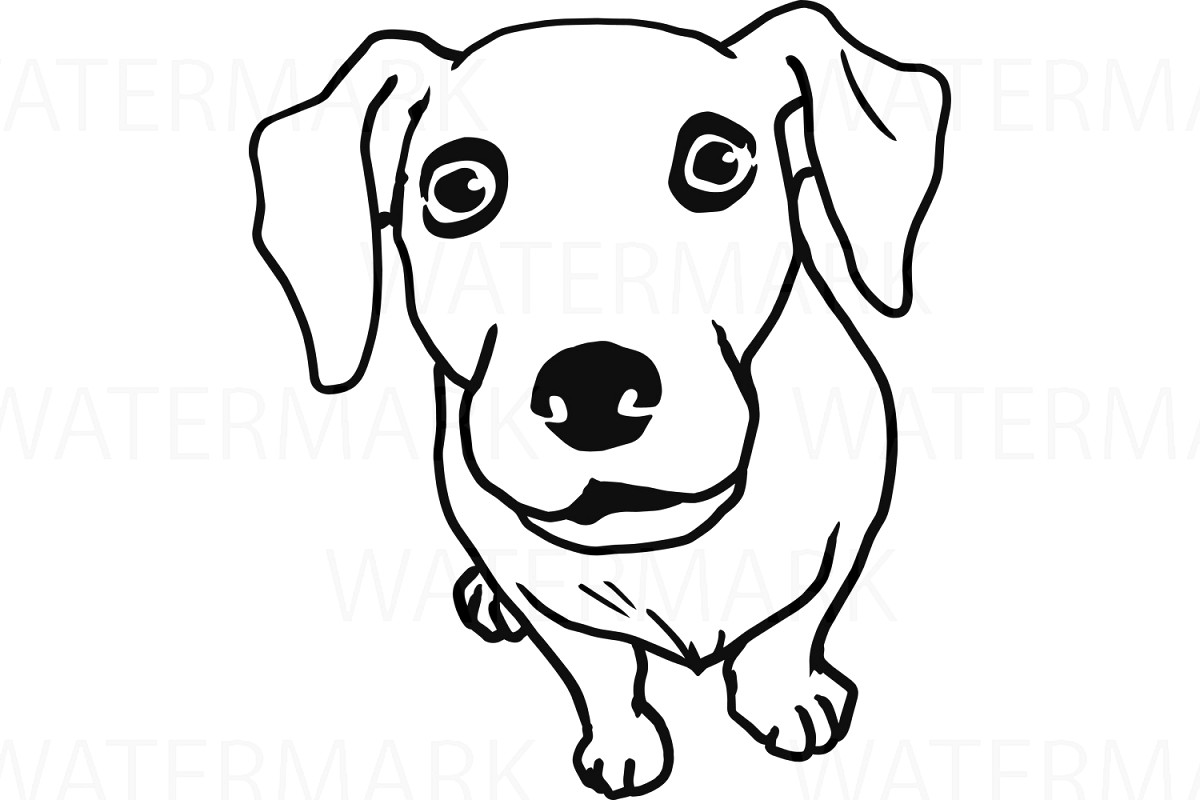 1200x800 Cute Outline Pug Isolated Vector Illustration Funny