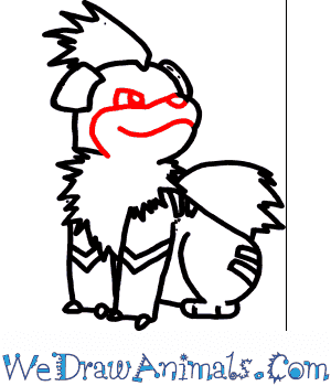 300x350 How To Draw Growlithe Pokemon