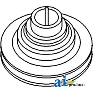 300x300 pulley crankshaft fits massey ferguson